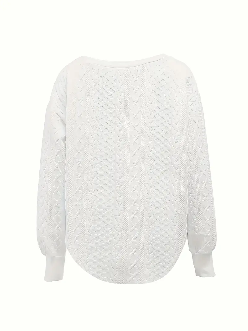 Fit Jakarlı Uzun Kollu Polyester Örgü Omuz ve Başlık Detaylı Kadın Sweatshirt