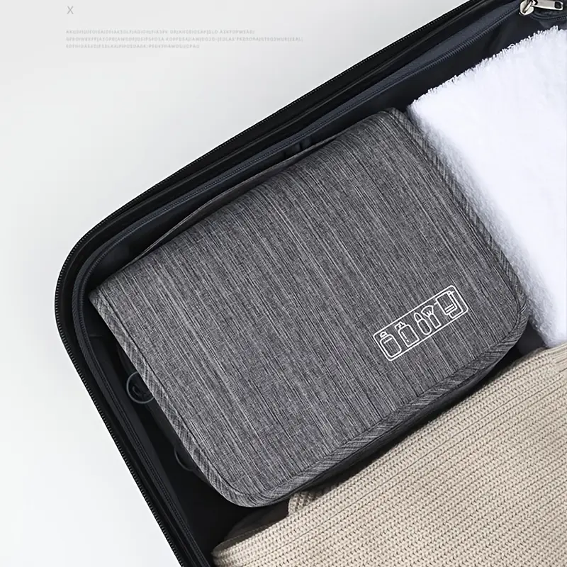 Dayanıklı Polyester Çoklu Bölümler Kaliteli Kumaş Günlük Kullanım İçin Makyaj Çantası