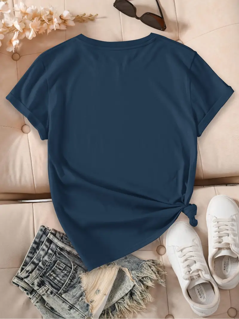 Yuvarlak Yaka Dokuma Slim Fit Mavi T-Shirt