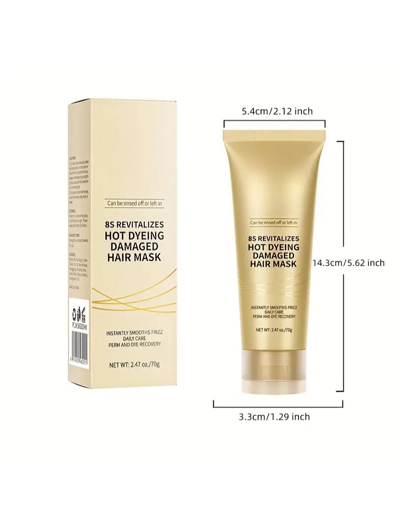 Keratin Kremi ile Düzleştirici ve Yumuşatıcı Kırık Kabarmış Saçlar İçin 8 Saniye Maske