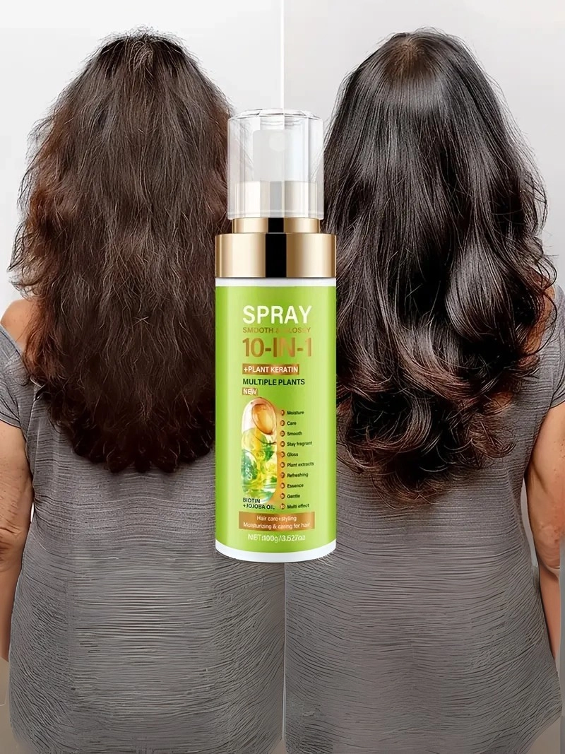 100g Doğal Hacimli Bitki Keratin, Biotin ve Jojoba Yağı ile Kolay Uygulamalı Dökülme Önleyici Saç Bakım Spreyi