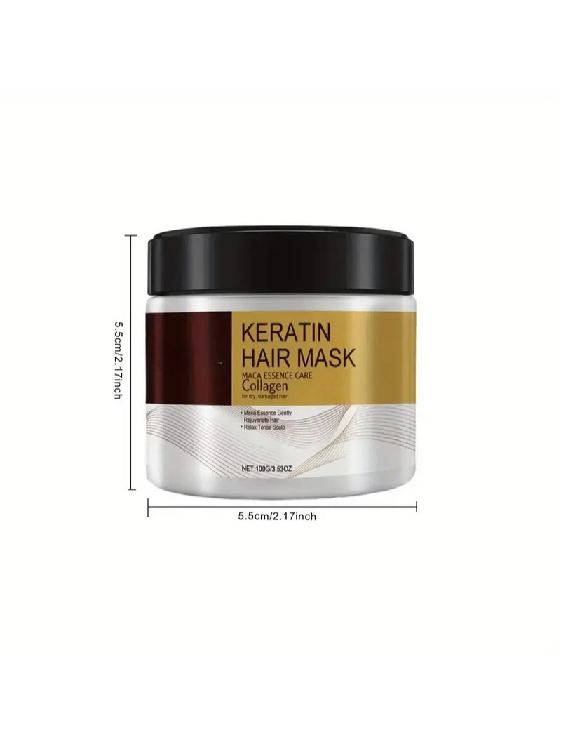 Keratin Saç Maskesi 2’li Paket İpeksi ve Pürüzsüz Saçlar İçin Nemlendirici Onarım Özellikli